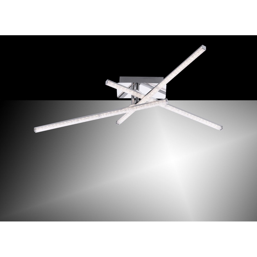 Leuchten Direkt 11293-17 - LED Surface-mounted chandelier SIMON 3xLED/5W/230V shiny chrome