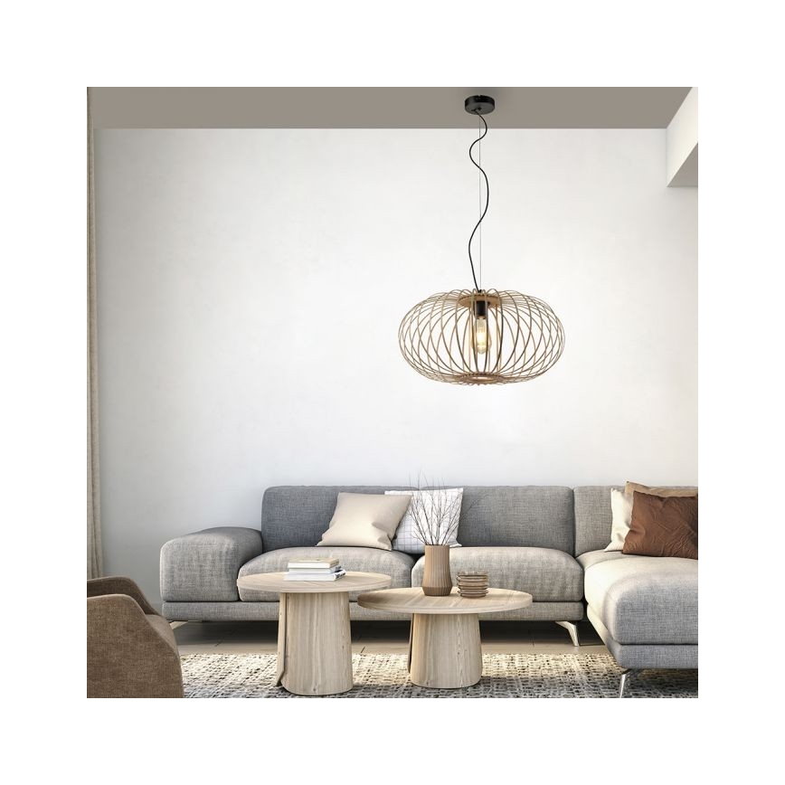 Leuchten Direkt 11409-79 - Chandelier on a string RACOON 1xE27/40W/230V bamboo