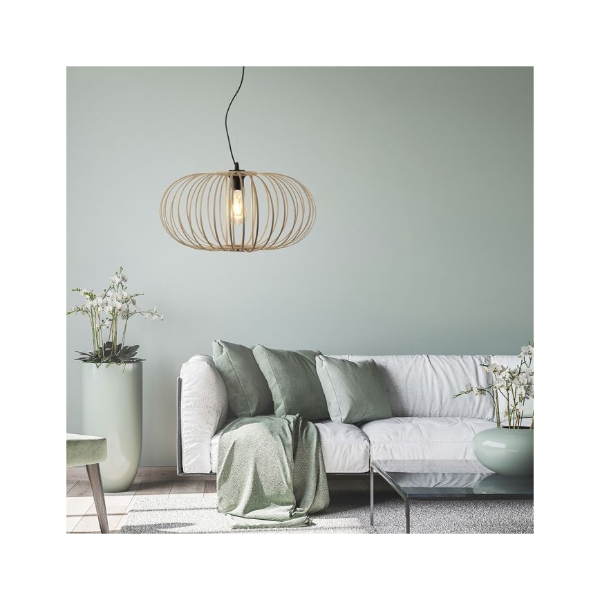 Leuchten Direkt 11409-79 - Chandelier on a string RACOON 1xE27/40W/230V bamboo