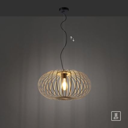 Leuchten Direkt 11409-79 - Chandelier on a string RACOON 1xE27/40W/230V bamboo