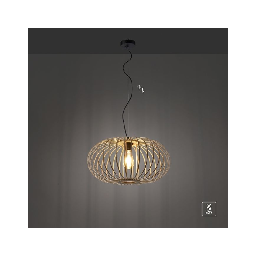 Leuchten Direkt 11409-79 - Chandelier on a string RACOON 1xE27/40W/230V bamboo