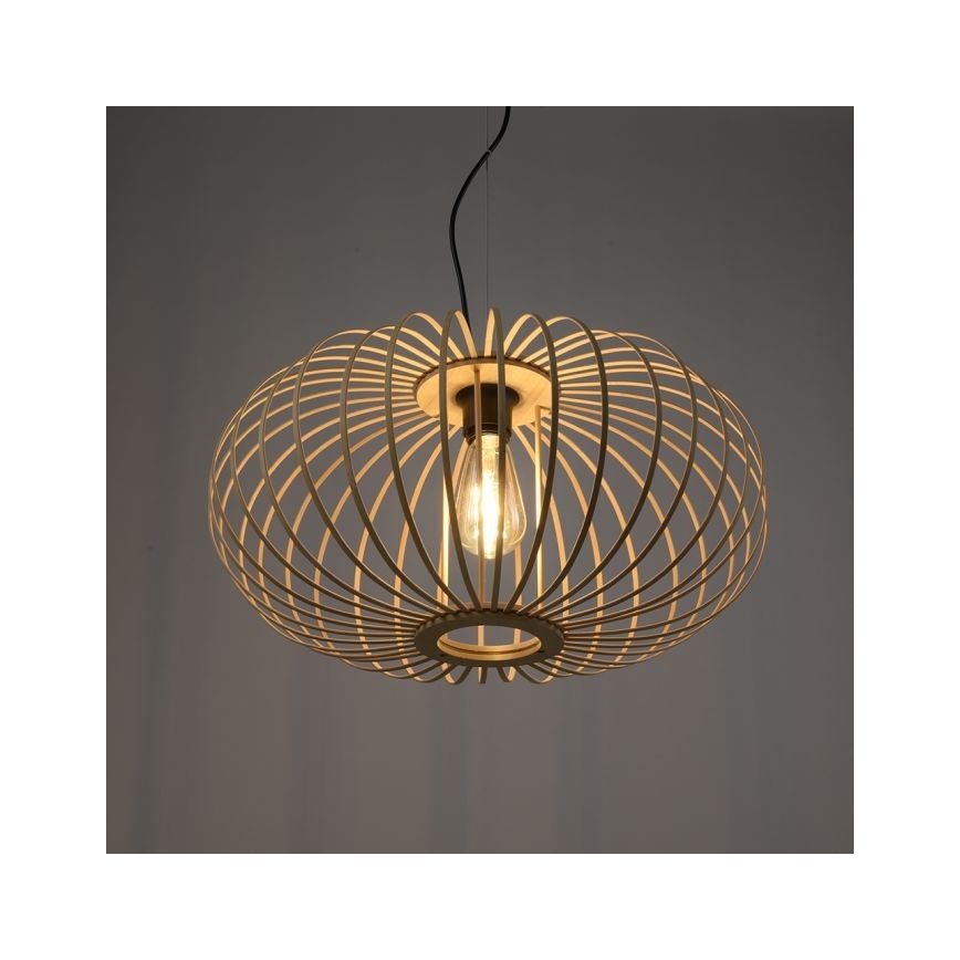 Leuchten Direkt 11409-79 - Chandelier on a string RACOON 1xE27/40W/230V bamboo