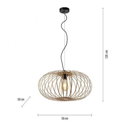 Leuchten Direkt 11409-79 - Chandelier on a string RACOON 1xE27/40W/230V bamboo
