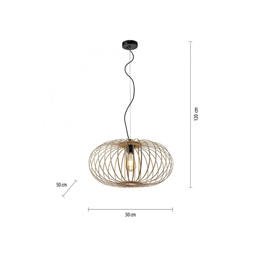 Leuchten Direkt 11409-79 - Chandelier on a string RACOON 1xE27/40W/230V bamboo