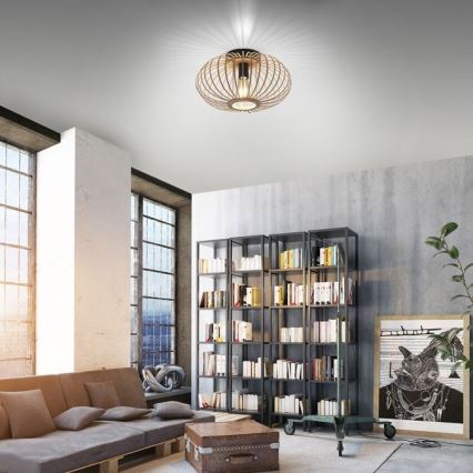 Leuchten Direkt 11410-79 - Surface-mounted chandelier RACOON 1xE27/40W/230V d. 40 cm bamboo