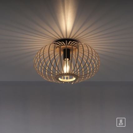Leuchten Direkt 11410-79 - Surface-mounted chandelier RACOON 1xE27/40W/230V d. 40 cm bamboo