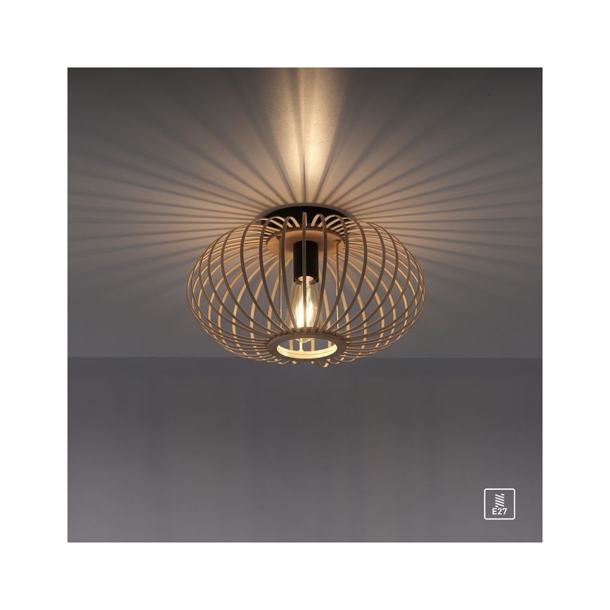 Leuchten Direkt 11410-79 - Surface-mounted chandelier RACOON 1xE27/40W/230V d. 40 cm bamboo