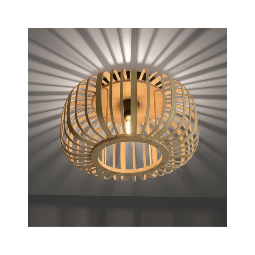 Leuchten Direkt 11412-79 - Surface-mounted chandelier RACOON 1xE27/40W/230V d. 40 cm bamboo