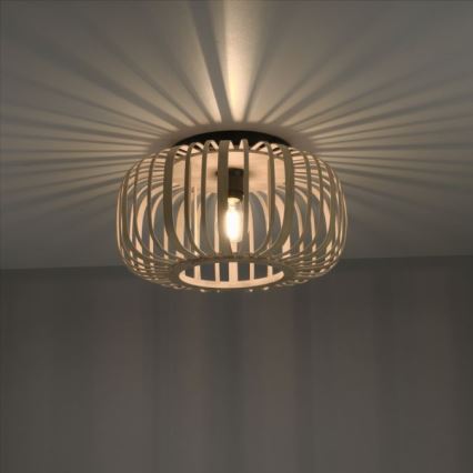 Leuchten Direkt 11412-79 - Surface-mounted chandelier RACOON 1xE27/40W/230V d. 40 cm bamboo