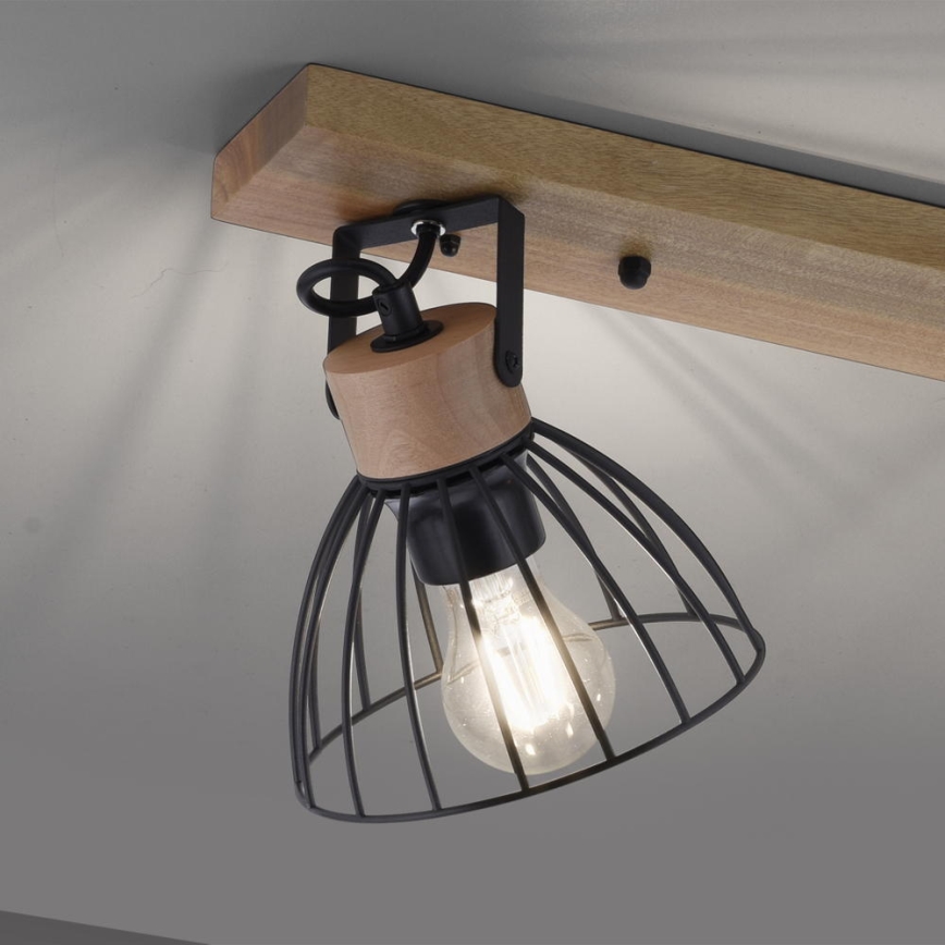 Leuchten Direkt 11418-18 - Spotlight LAMI 3xE27/25W/230V acacia/metal