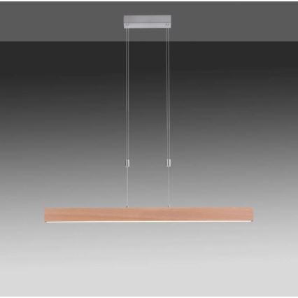 Leuchten Direkt 11420-78 - LED cable pendant AMANDA LED/30W/230V 2700-5000K 110 cm brown