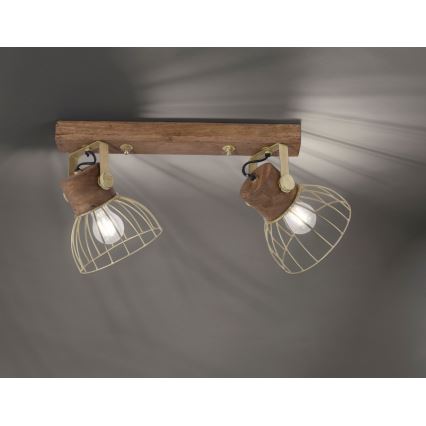 Leuchten Direkt 11487-60 - Spotlight ALAMI 2xE27/25W/230V mango tree