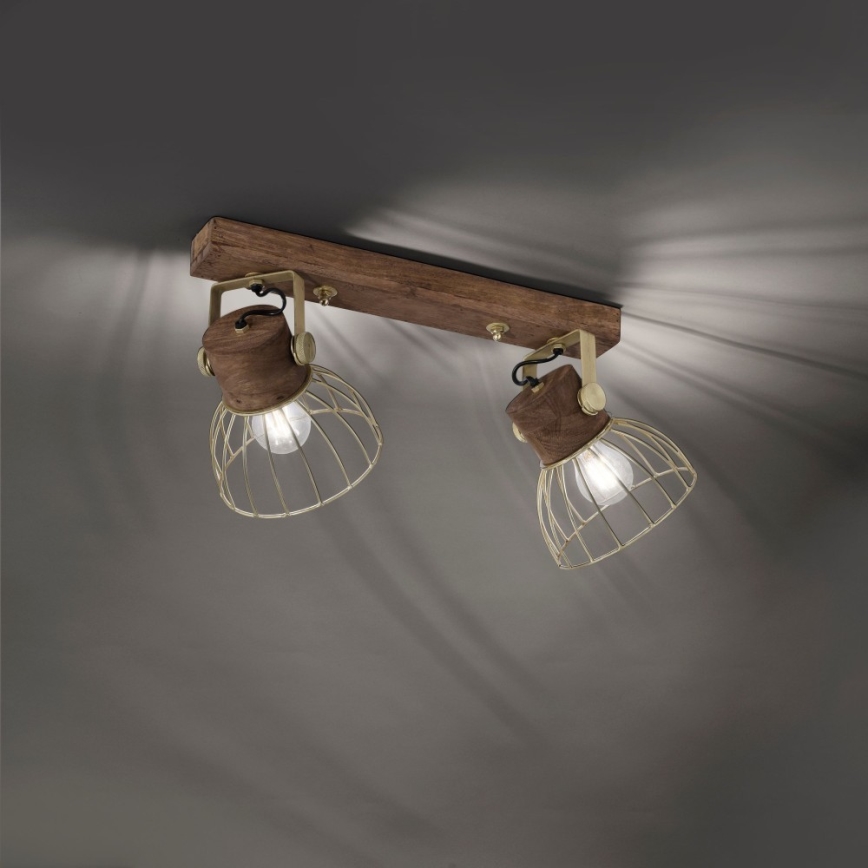 Leuchten Direkt 11487-60 - Spotlight ALAMI 2xE27/25W/230V mango tree