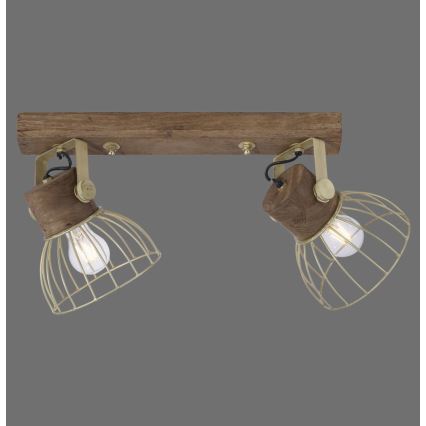 Leuchten Direkt 11487-60 - Spotlight ALAMI 2xE27/25W/230V mango tree