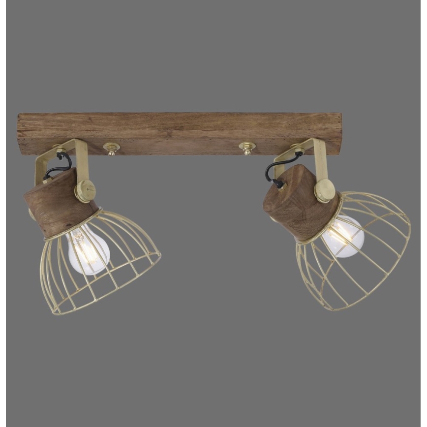 Leuchten Direkt 11487-60 - Spotlight ALAMI 2xE27/25W/230V mango tree