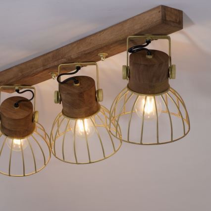 Leuchten Direkt 11488-60 - Spotlight ALAMI 3xE27/25W/230V mango tree