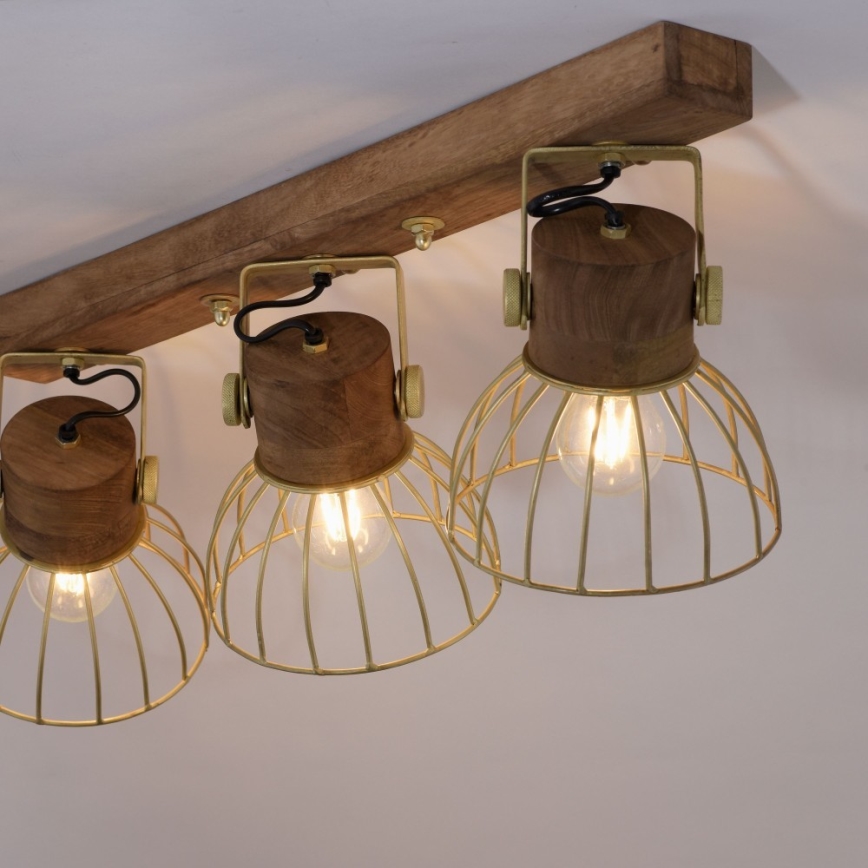 Leuchten Direkt 11488-60 - Spotlight ALAMI 3xE27/25W/230V mango tree