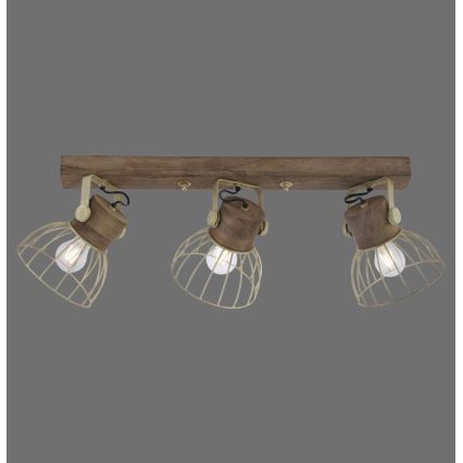 Leuchten Direkt 11488-60 - Spotlight ALAMI 3xE27/25W/230V mango tree