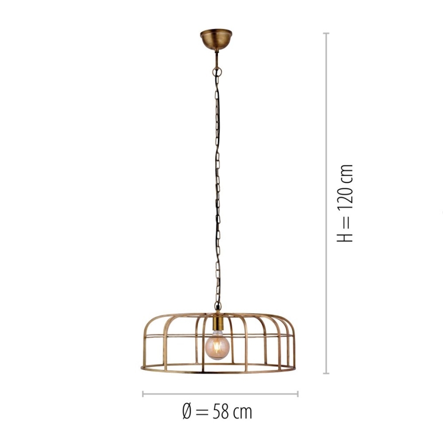 Leuchten Direkt 11493-60 - Chandelier on a chain AMIR 1xE27/25W/230V