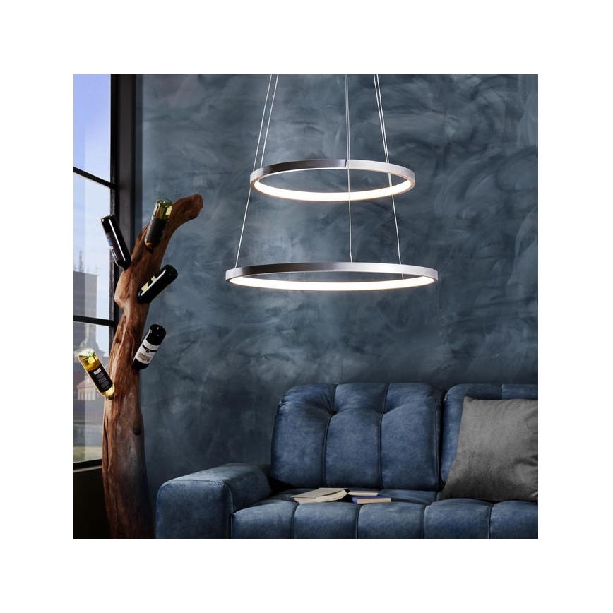 Leuchten Direkt 11525-21 - LED chandelier on a string CIRCLE 1xLED/15W/230V + LED/25W