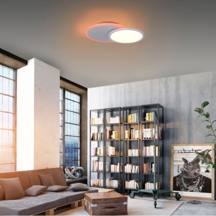 Leuchten Direkt 11662-16 - LED RGB Dimmable ceiling light ARENDA LED/21W/230V + remote control