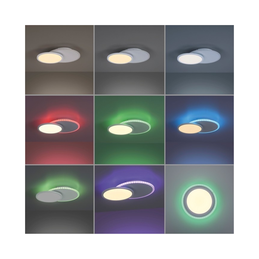 Leuchten Direkt 11662-16 - LED RGB Dimmable ceiling light ARENDA LED/21W/230V + remote control