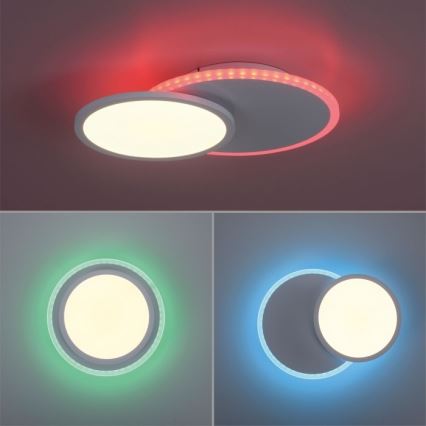 Leuchten Direkt 11662-16 - LED RGB Dimmable ceiling light ARENDA LED/21W/230V + remote control