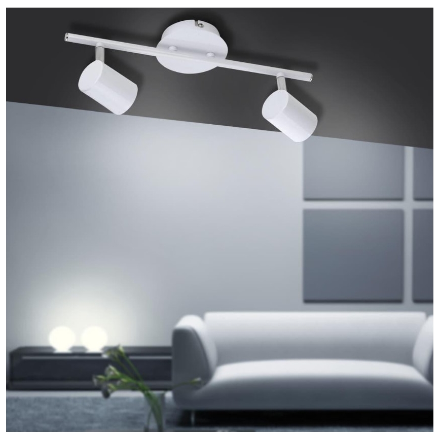 Leuchten Direkt 11942-16 - LED Spotlight TARIK 2xGU10/5W/230V white