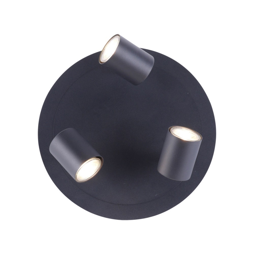 Leuchten Direkt 11943-13 - LED Spotlight TARIK 3xGU10/5W/230V anthracite