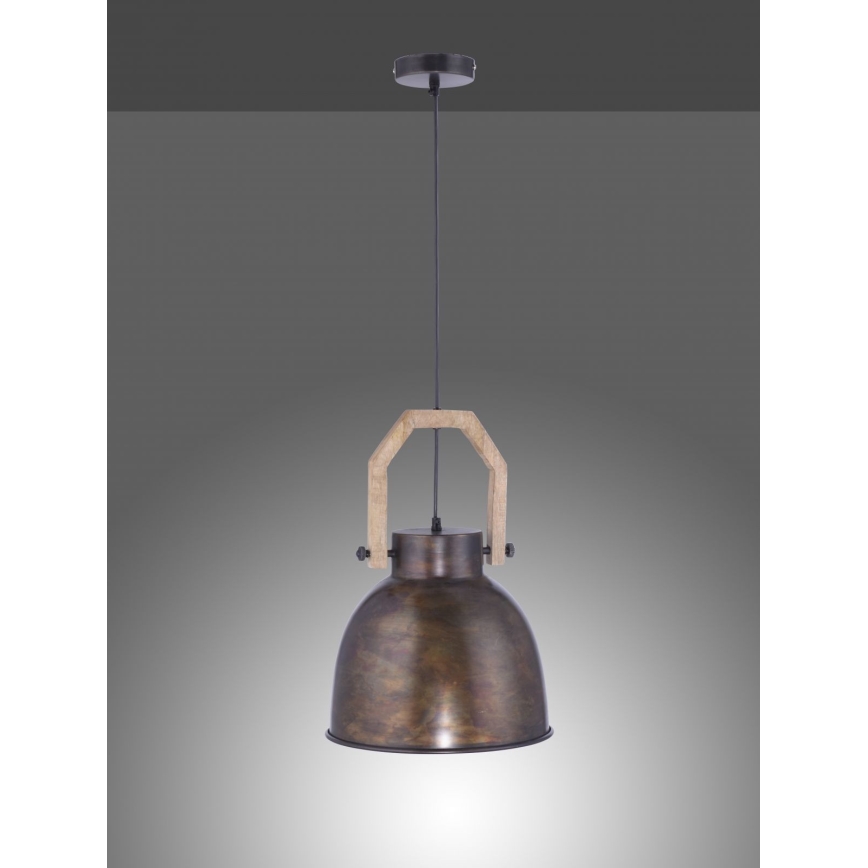 Leuchten Direkt 11986-18 - Chandelier on a string SAMIA 1xE27/40W/230V mango tree