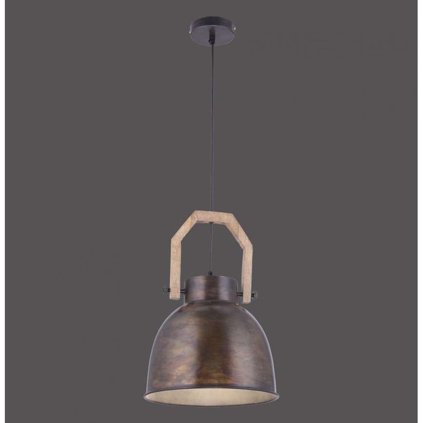 Leuchten Direkt 11986-18 - Chandelier on a string SAMIA 1xE27/40W/230V mango tree