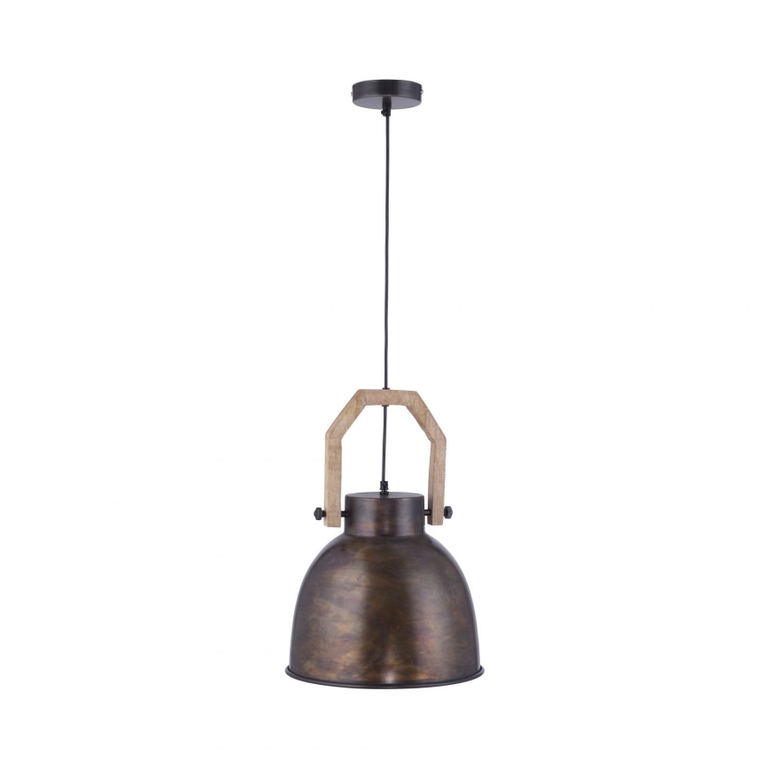 Leuchten Direkt 11986-18 - Chandelier on a string SAMIA 1xE27/40W/230V mango tree
