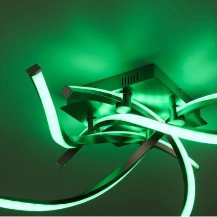 Leuchten Direkt 11995-55 - LED RGB Dimmable surface-mounted chandelier SWING LED/24,4W/230V 2700-5000K + remote control