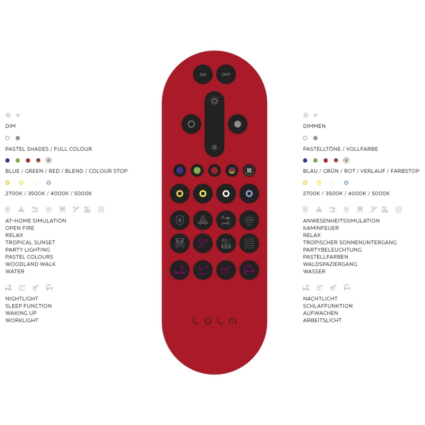 Leuchten Direkt 11995-55 - LED RGB Dimmable surface-mounted chandelier SWING LED/24,4W/230V 2700-5000K + remote control