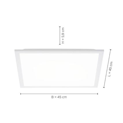 Leuchten Direkt 12201-16 - LED Ceiling light FLAT LED/22W/230V