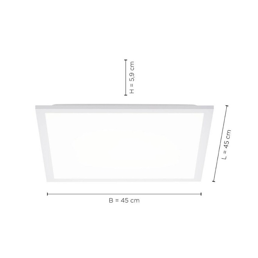 Leuchten Direkt 12201-16 - LED Ceiling light FLAT LED/22W/230V