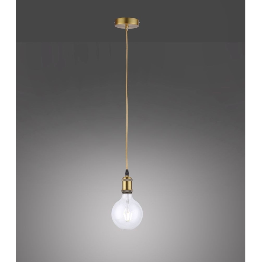 Leuchten Direkt 13570-60 - Chandelier on a string DIY 1xE27/60W/230V brass
