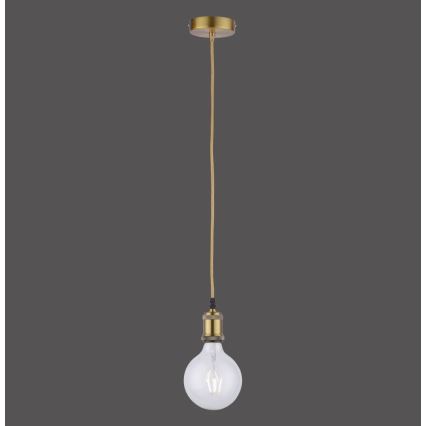 Leuchten Direkt 13570-60 - Chandelier on a string DIY 1xE27/60W/230V brass