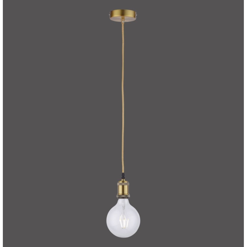 Leuchten Direkt 13570-60 - Chandelier on a string DIY 1xE27/60W/230V brass