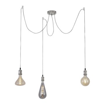 Leuchten Direkt 13571-55 - Chandelier on a string DIY 3xE27/60W/230V spider matte chrome
