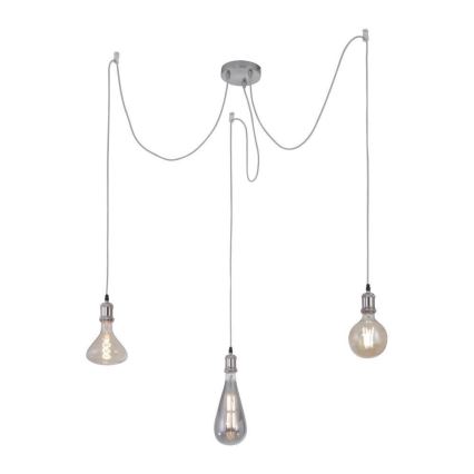 Leuchten Direkt 13571-55 - Chandelier on a string DIY 3xE27/60W/230V spider matte chrome