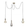 Leuchten Direkt 13571-60 - Chandelier on a string DIY 3xE27/60W/230V spider brass