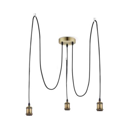 Leuchten Direkt 13571-60 - Chandelier on a string DIY 3xE27/60W/230V spider brass