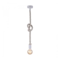 Leuchten Direkt 13572-16 - Chandelier on a string DIY 1xE27/10W/230V white