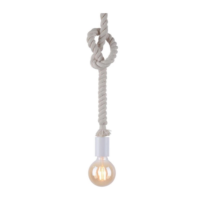 Leuchten Direkt 13572-16 - Chandelier on a string DIY 1xE27/10W/230V white