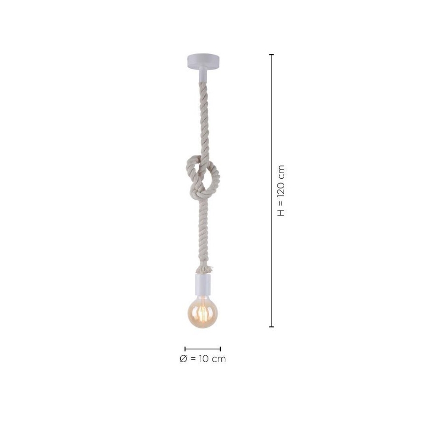 Leuchten Direkt 13572-16 - Chandelier on a string DIY 1xE27/10W/230V white