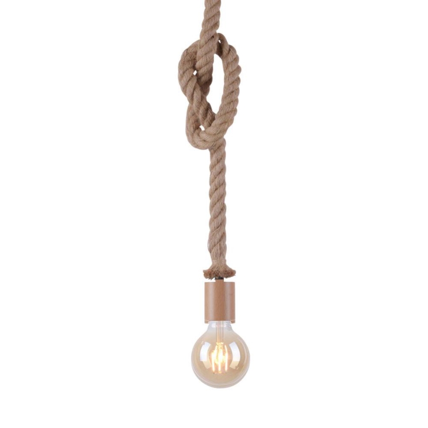 Leuchten Direkt 13572-79 - Chandelier on a string DIY 1xE27/10W/230V brown