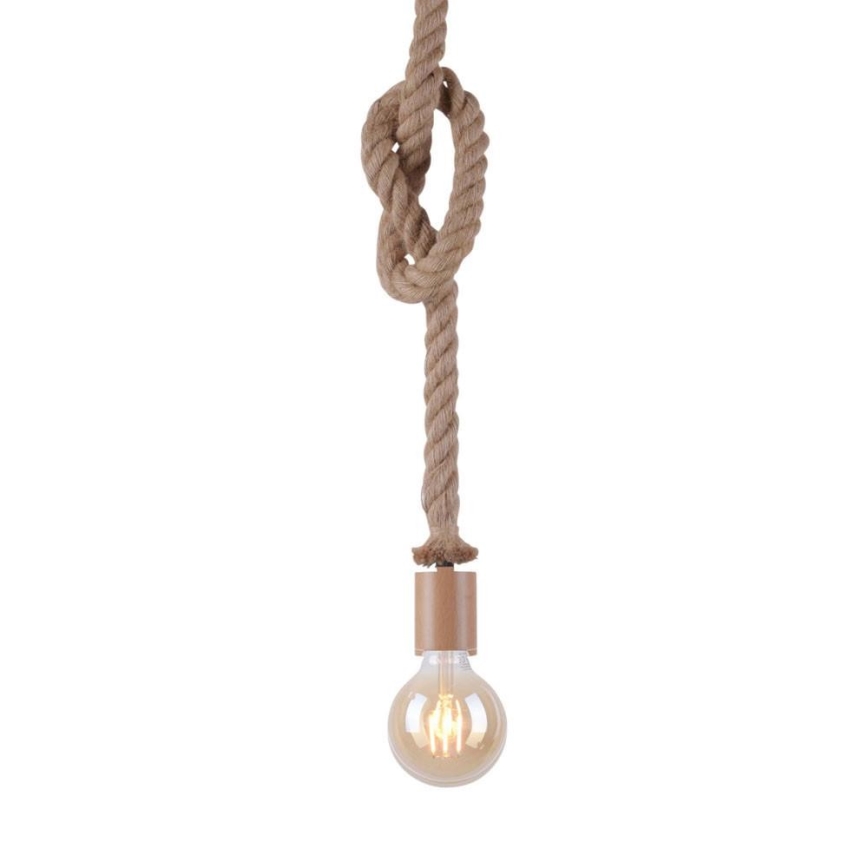 Leuchten Direkt 13572-79 - Chandelier on a string DIY 1xE27/10W/230V brown