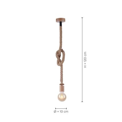 Leuchten Direkt 13572-79 - Chandelier on a string DIY 1xE27/10W/230V brown
