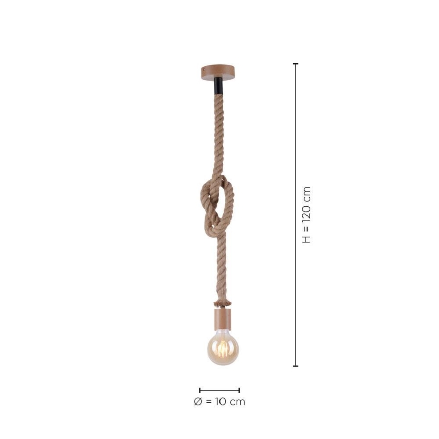 Leuchten Direkt 13572-79 - Chandelier on a string DIY 1xE27/10W/230V brown